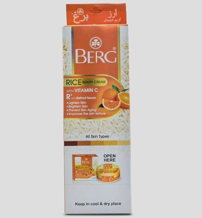 بيرغ كريم تجميل الأرز مع فيتامين سي، 6 قطع في العبوة - Image 2